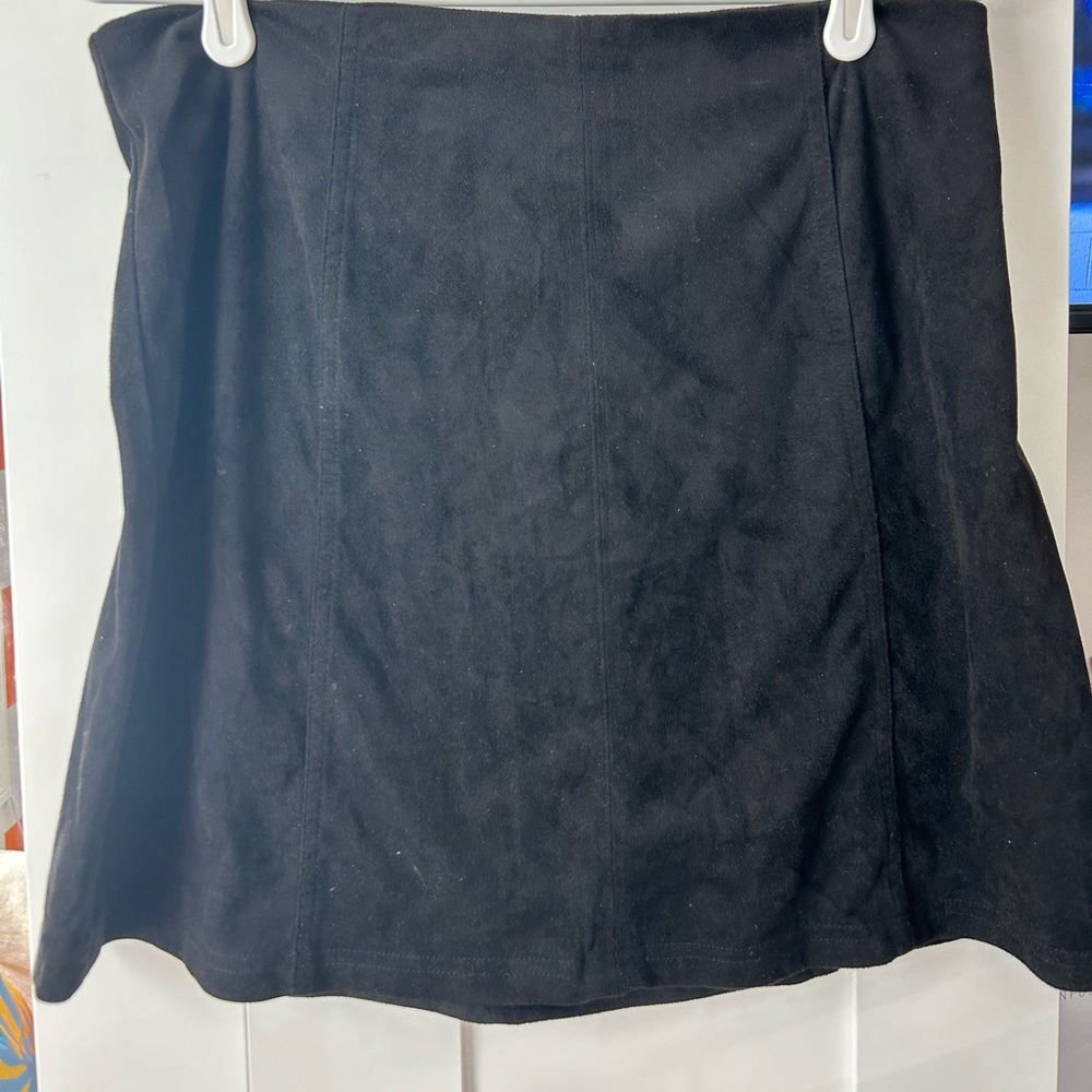 Black Velvet Midi Skirt